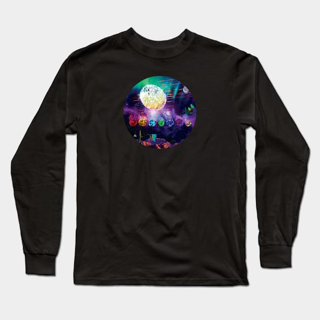 Jesus' Return with the Angels from Space Long Sleeve T-Shirt by ArtistheJourney